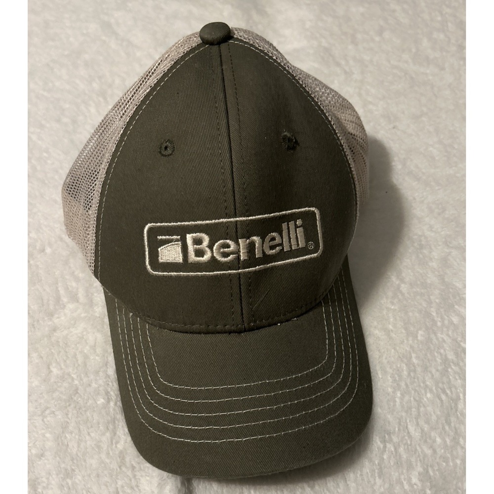 Benelli Trucker Hat Mesh Cap Gray Adjustable Bretmor Headwear